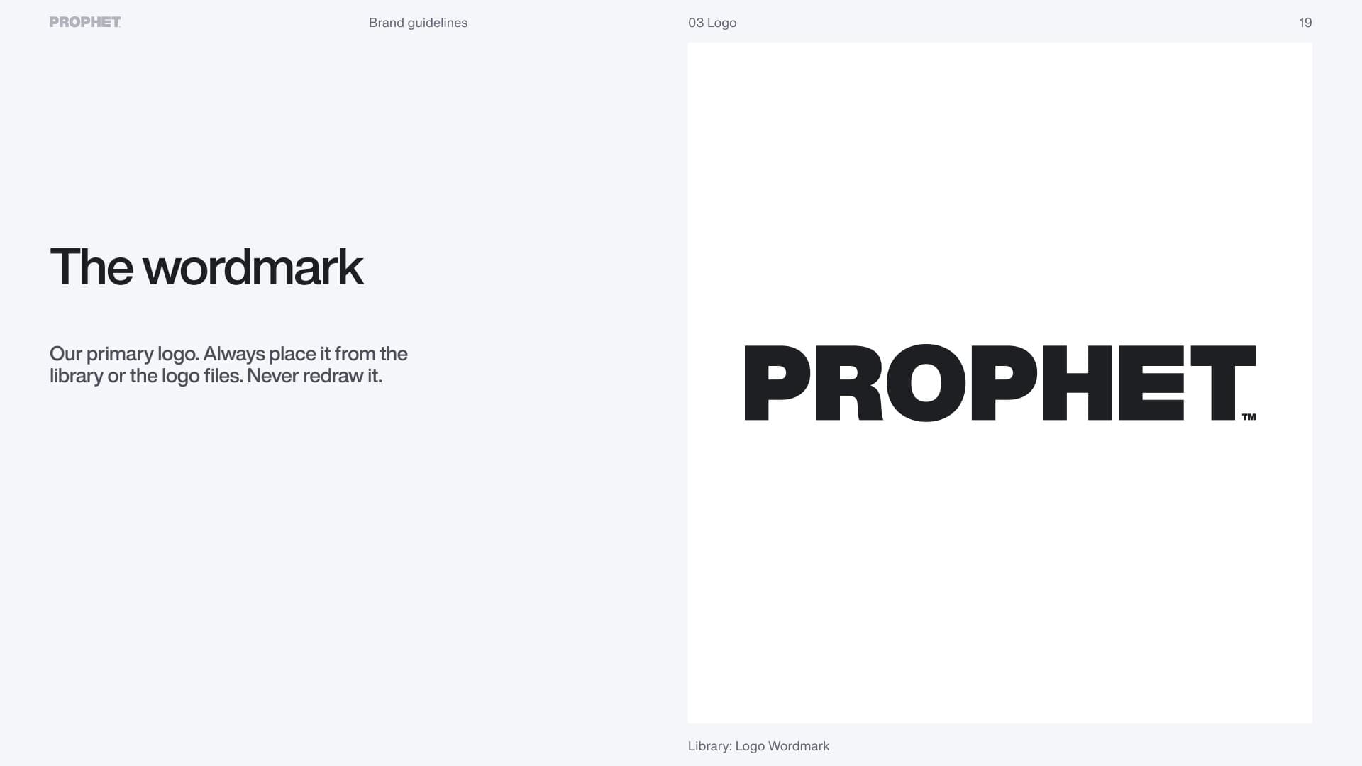The Prophet wordmark