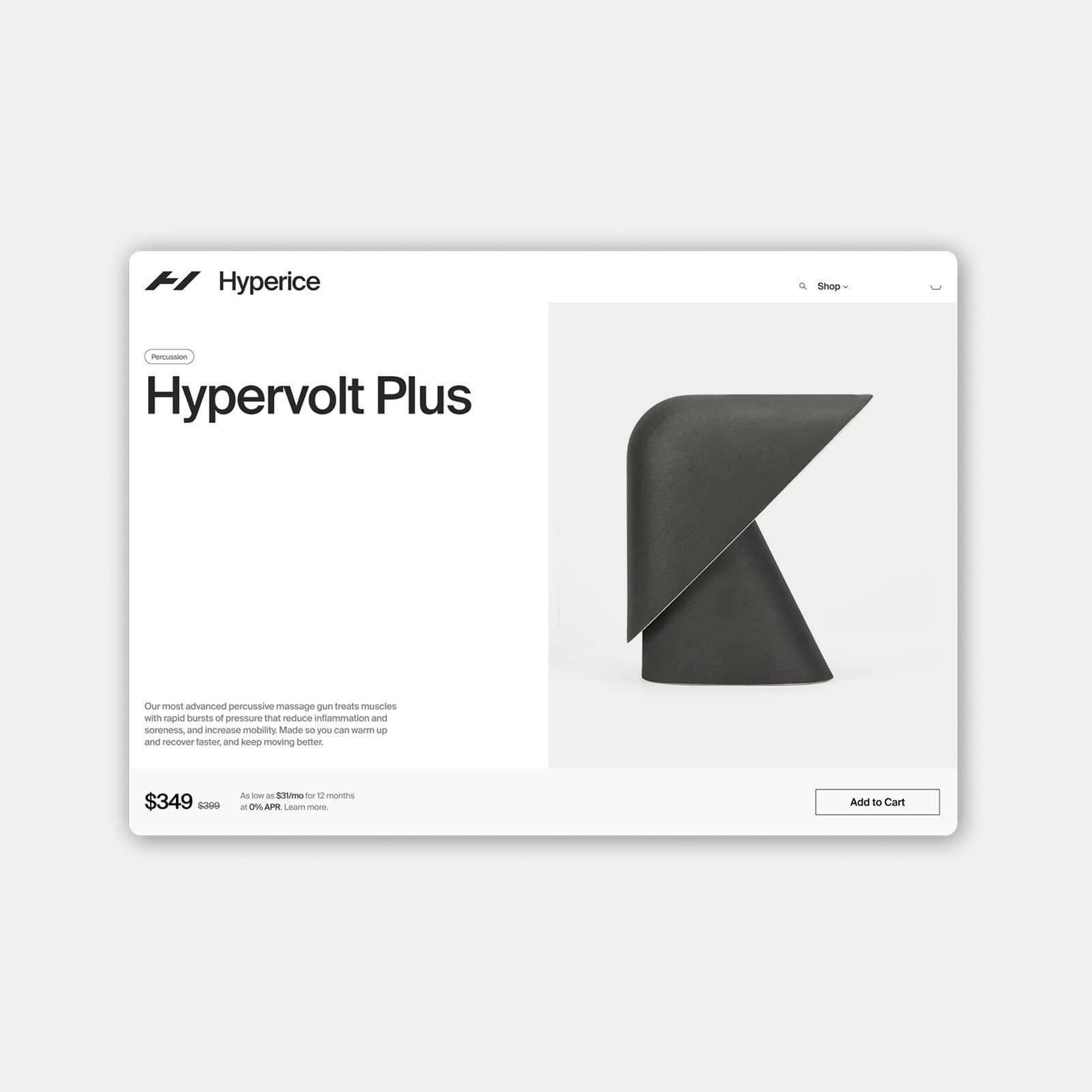 Hypervolt Plus product page